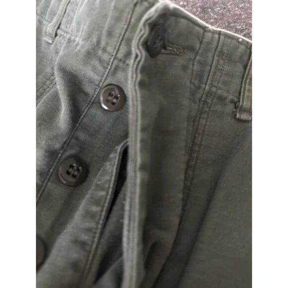 Vintage US Army OG-107 Pants Men 28 x30 Sateen Military Vietnam‎ Trousers - Picture 10 of 13